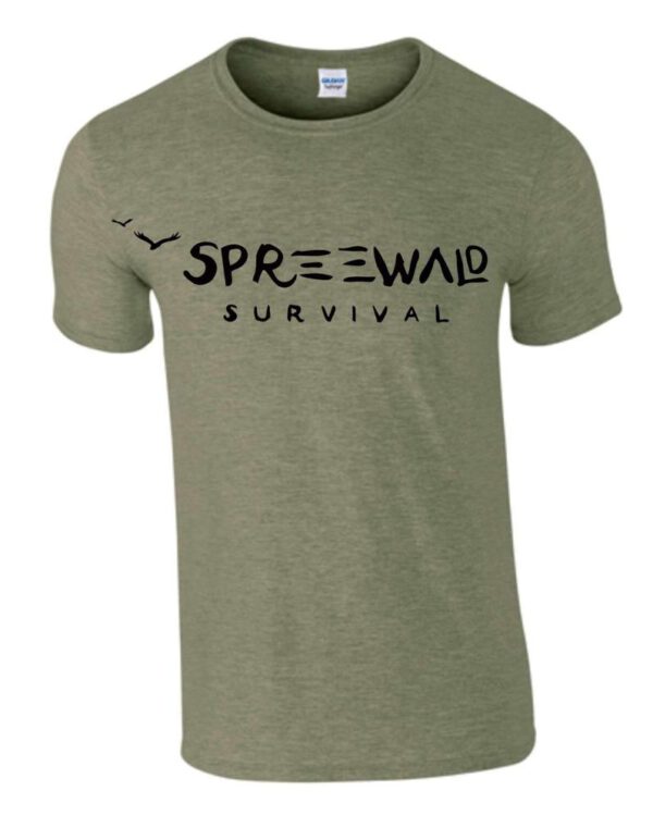 Shirt grün mit Schriftzug Spreewald Survival